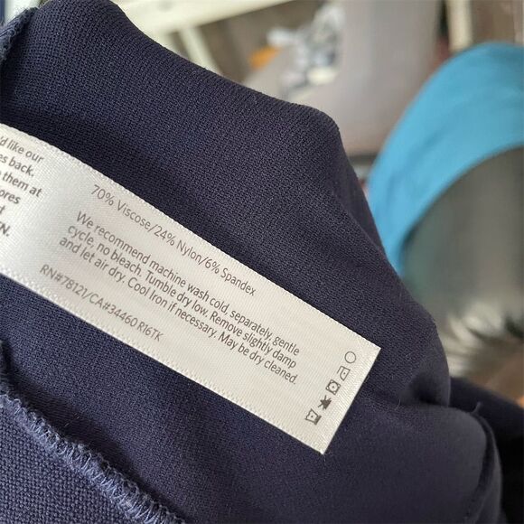 Eileen Fisher Women's Navy Blue Stretch Pants Size PP Petites - Picture 6 of 6